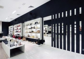 طراحی دکوراسیون مغازه کیف و کفش