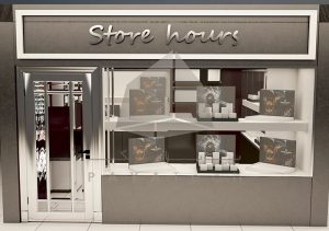 طراحی دکوراسیون داخلی مغازه ساعت فروشی