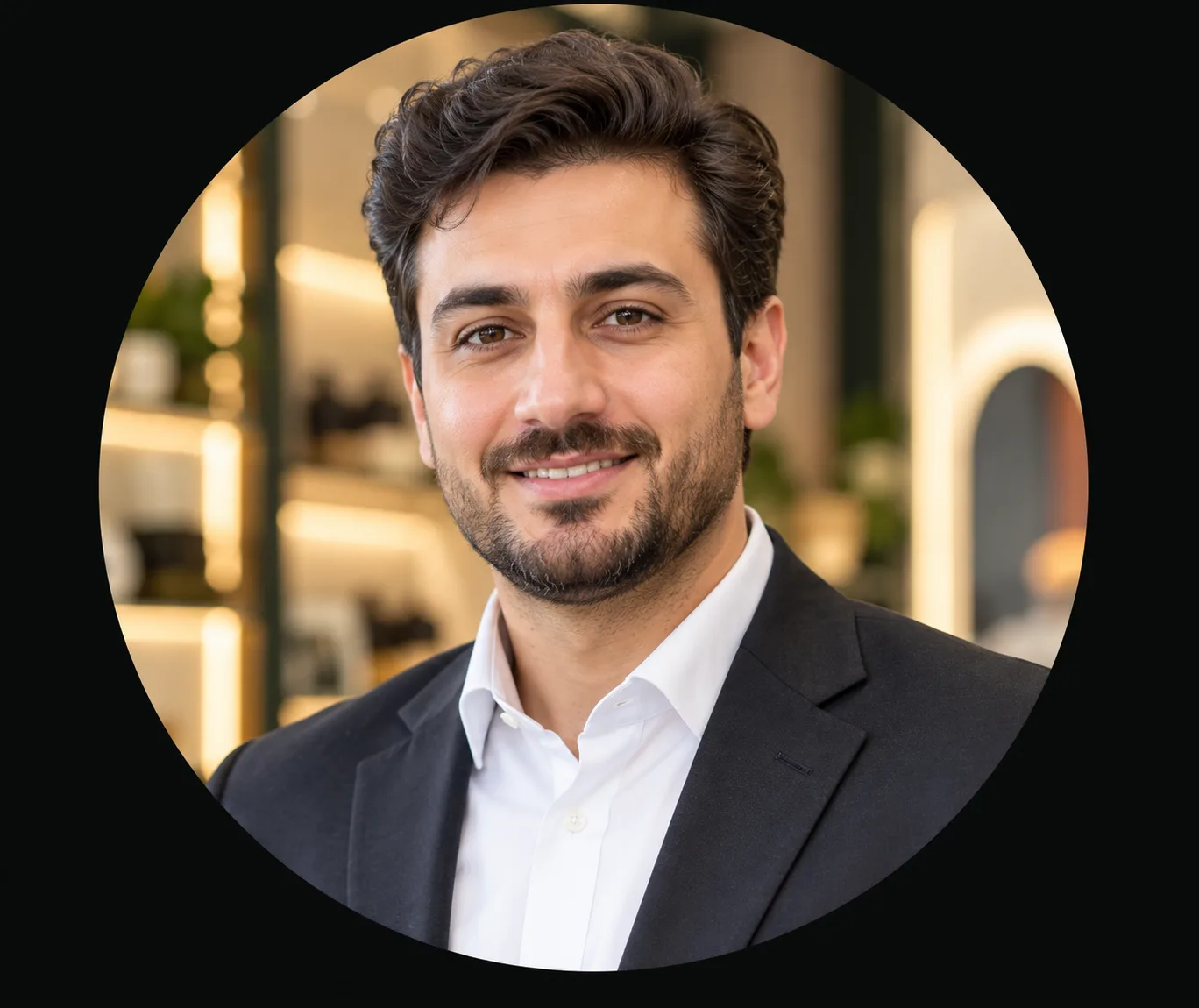 Professional Circular Corporate Portrait