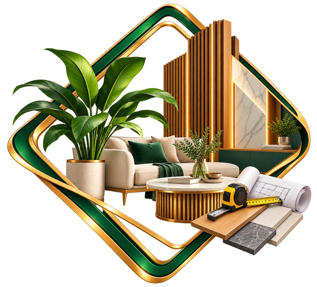 Luxury Interior Renovation Emblem